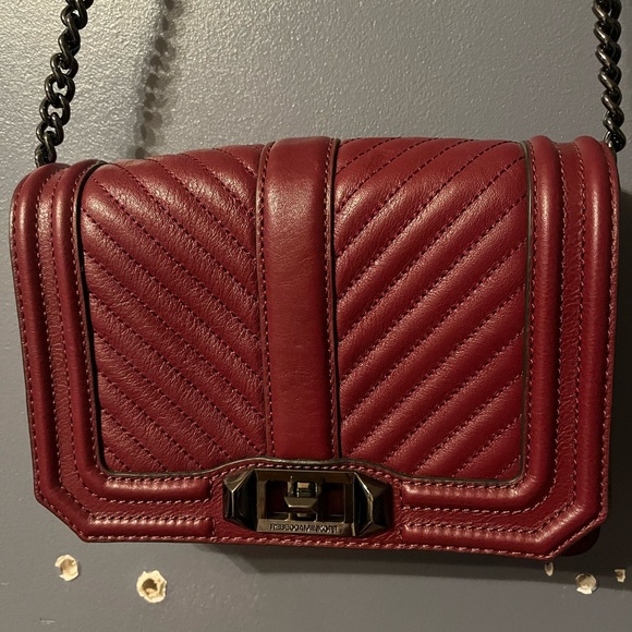 Rebecca Minkoff Handbags - Rebecca Minkoff Red Chevron Quilted Crossbody Bag